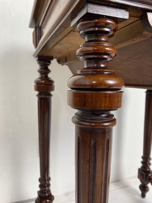 Antique German Walnut Sewing Table-WZZ-826371