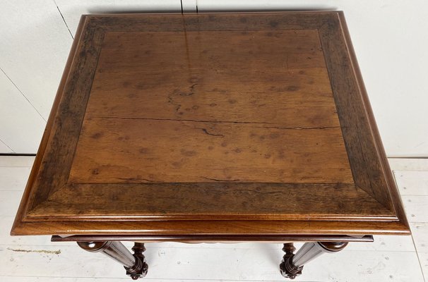 Antique German Walnut Sewing Table-WZZ-826371