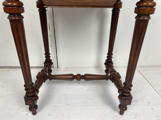 Antique German Walnut Sewing Table-WZZ-826371