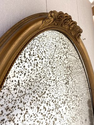 Antique Gilt and Mercury Plate Oval Mirror-WZZ-853133