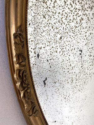 Antique Gilt and Mercury Plate Oval Mirror-WZZ-853133