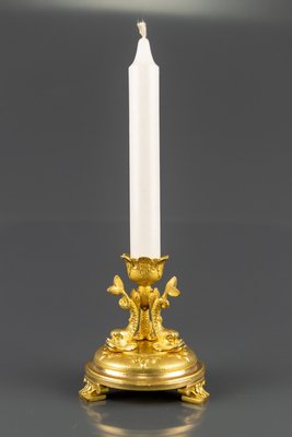 Antique Gilt Bronze Candleholder-KEG-864298