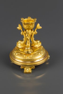 Antique Gilt Bronze Candleholder-KEG-864298