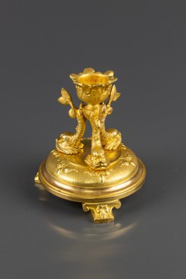 Antique Gilt Bronze Candleholder-KEG-864298