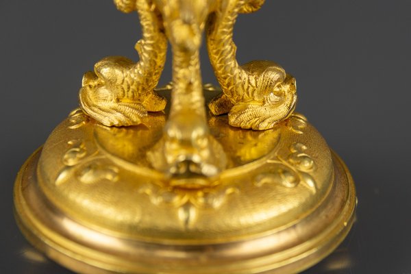 Antique Gilt Bronze Candleholder-KEG-864298