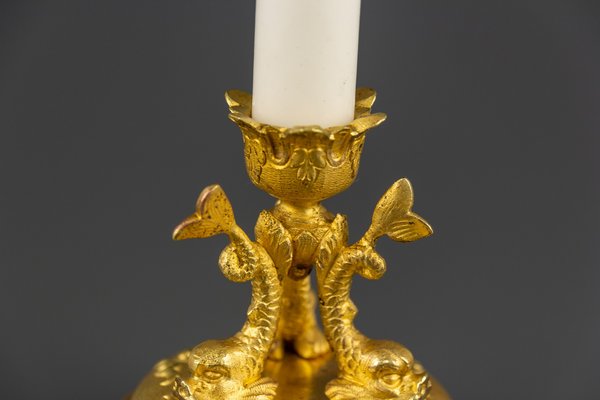 Antique Gilt Bronze Candleholder-KEG-864298