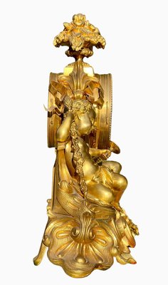 Antique Gilt Bronze Clock with Puttis-NEV-2017104