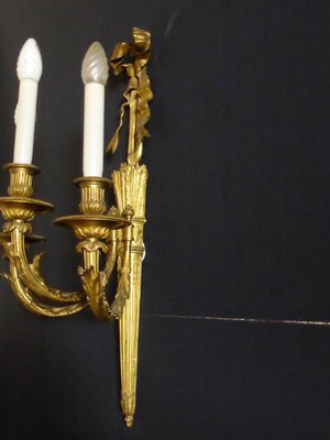 Antique Gilt Bronze Sconces, Set of 2-WSV-682020