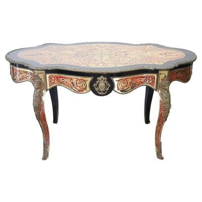 Antique Gilt Bronze Writing Desk with Inlay Wood, 1880s-DCO-1273725