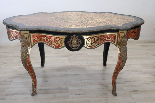 Antique Gilt Bronze Writing Desk with Inlay Wood, 1880s-DCO-1273725