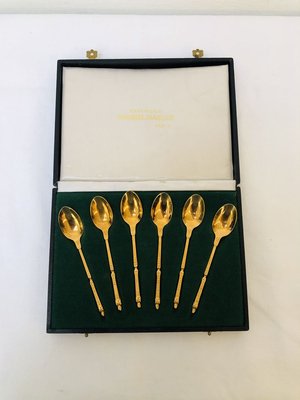 Antique Gold-Plated Tableware Set from Frionnet Francois, 1900s, Set of 6-RZY-887336