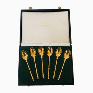 Antique Gold-Plated Tableware Set from Frionnet Francois, 1900s, Set of 6-RZY-887336