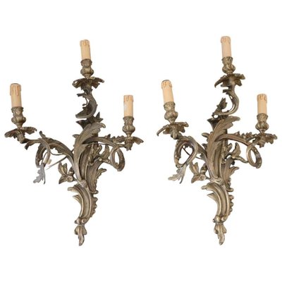 Antique Golden Bronze Sconces, Set of 2-DCO-864070