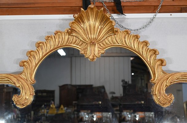 Antique Golden Wood Mirror in Louis XV Style-RVK-1348309