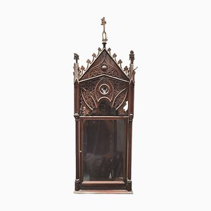 Antique Gothic Wall Chapel on Carved Wood and Crystal-TCS-1737065