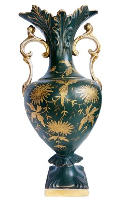 Antique Green Ceramic Vase, 1861-GUO-1739930