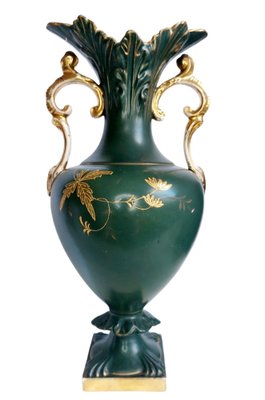 Antique Green Ceramic Vase, 1861-GUO-1739930