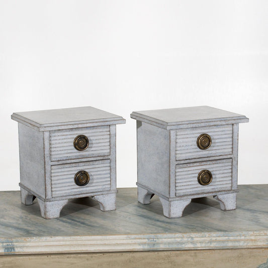 Antique Grey Chests, 1800s, Set of 2