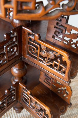 Antique Gueridon Bookcase Table in Mahogany and Onyx-JWI-1347613