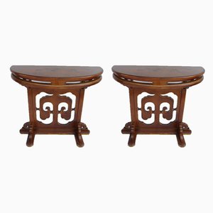 Antique Half-Moon Console Tables, Set of 2-CEJ-488236