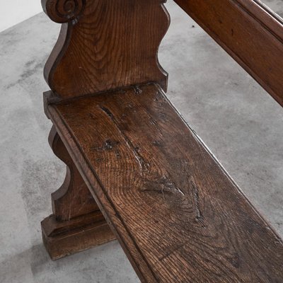 Antique Hall Bench in Carved Oak, 19th Century-LPQ-1757605