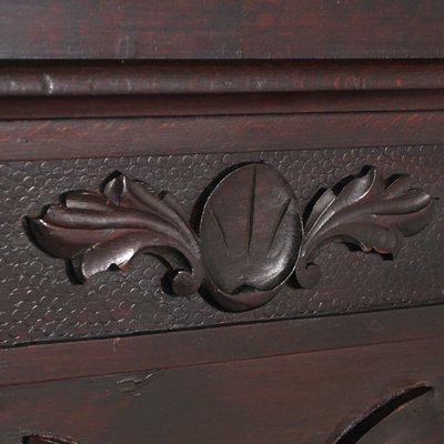 Antique Hand-Carved Mahogany Double Bed-NJV-587232