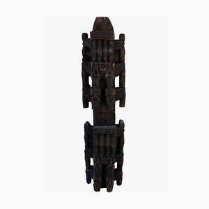 Antique Hand-Carved Wooden Pillar Column, Afghanistan / Pakistan, 1890s-UZN-1389261