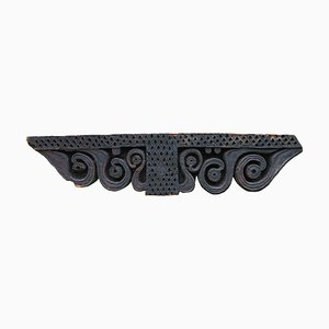 Antique Hand-Carved Wooden Pillar Column Capital, Afghanistan, 1890s-UZN-1407573