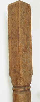 Antique Hand-Carved Wooden Pillar Column, Swat Valley Pakistan, 1890s-UZN-1407579