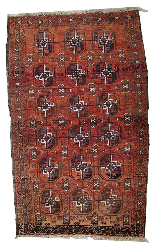 Antique Handmade Afghan Baluch Rug, 1900s