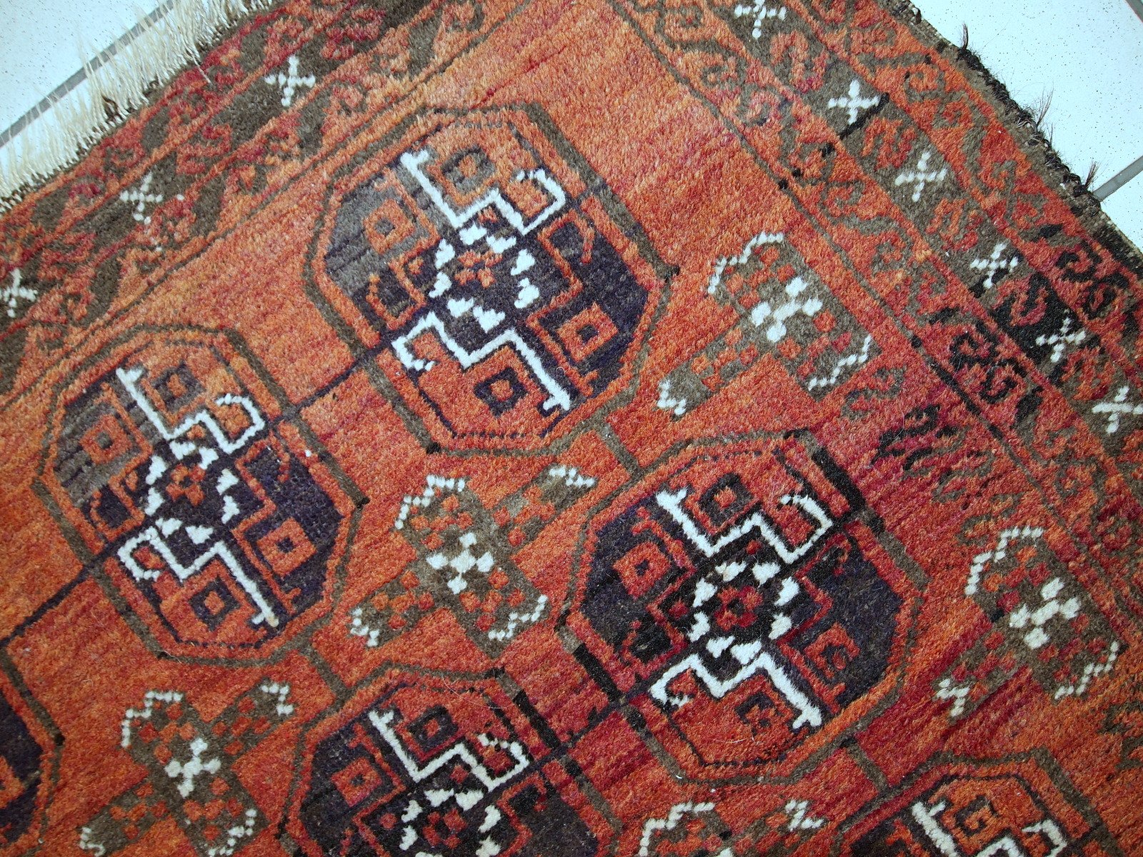 Antique Handmade Afghan Baluch Rug, 1900s