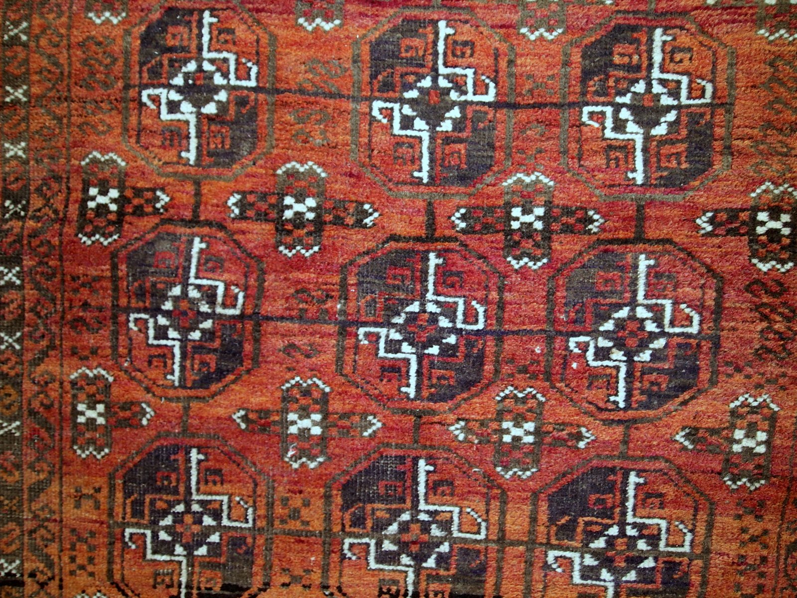 Antique Handmade Afghan Baluch Rug, 1900s