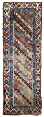 Antique Handmade Caucasian Gendje Rug, 1870s-JZV-1074263