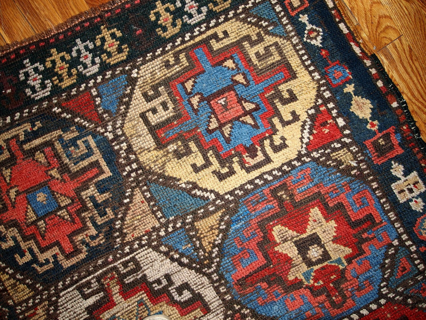 Antique Handmade Kurdish Rug, 1870s