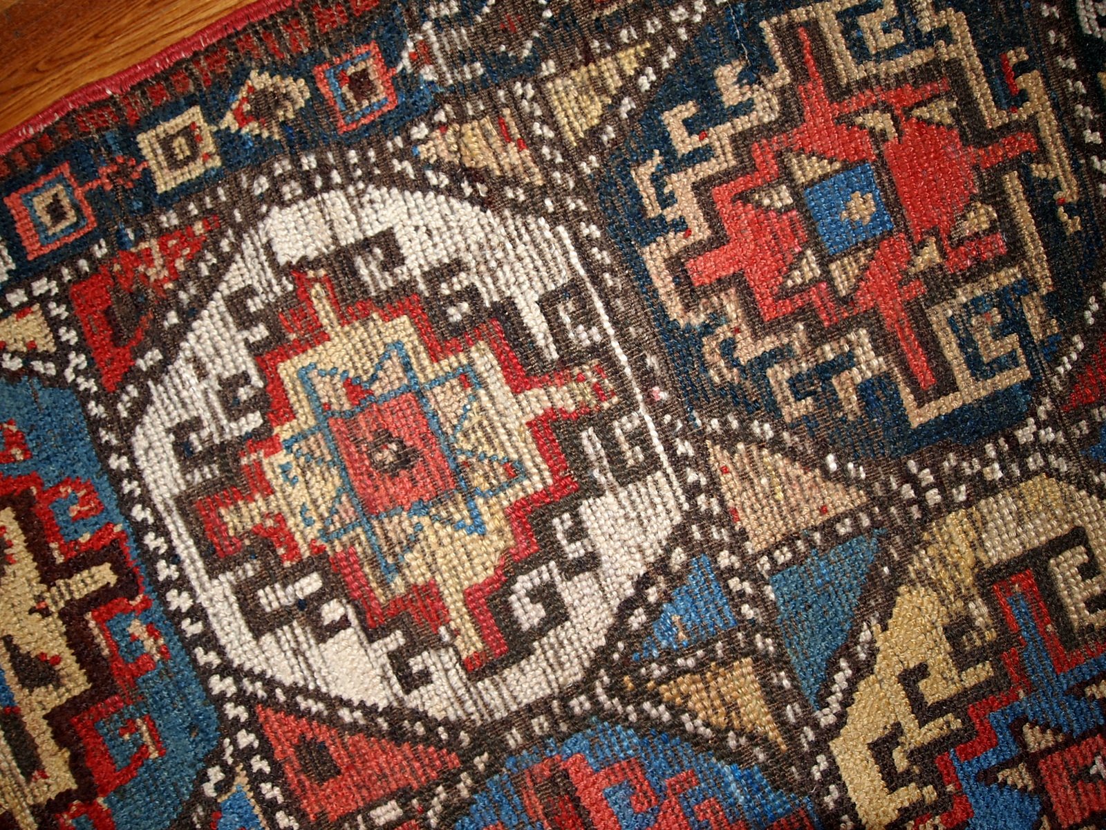 Antique Handmade Kurdish Rug, 1870s