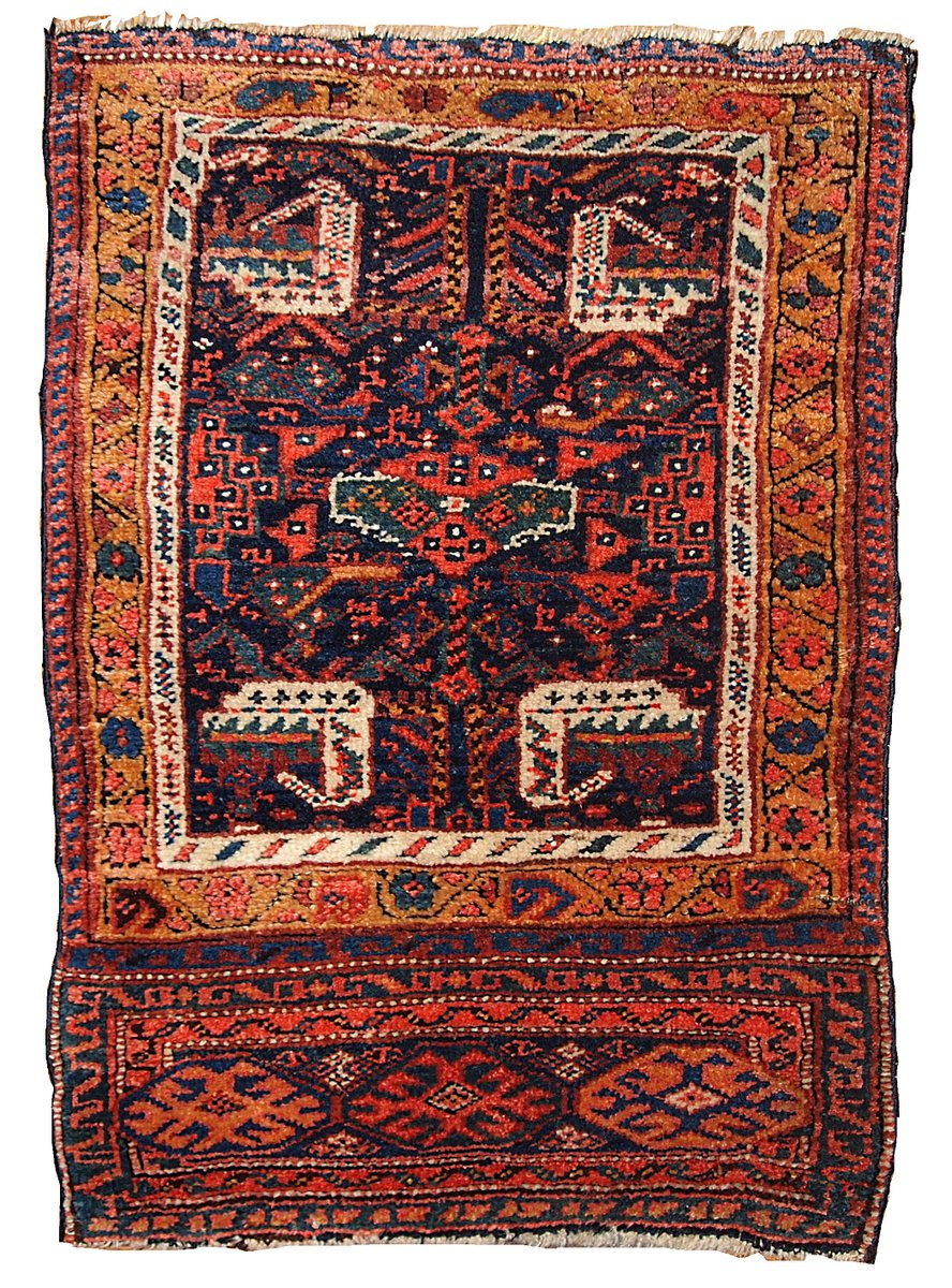 Antique Handmade Kurdish Rug, 1880s