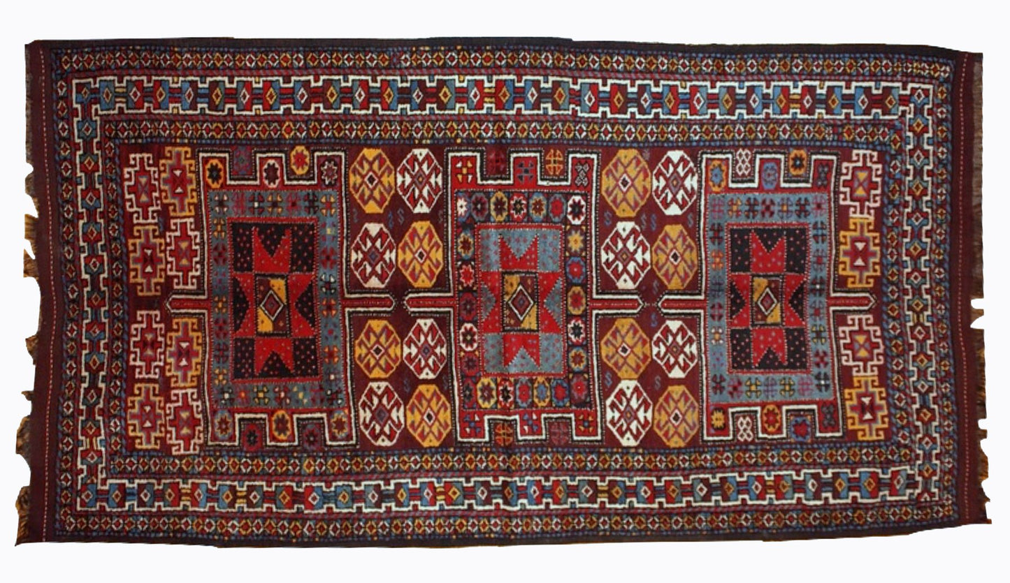 Antique Handmade Kurdish Rug, 1880s