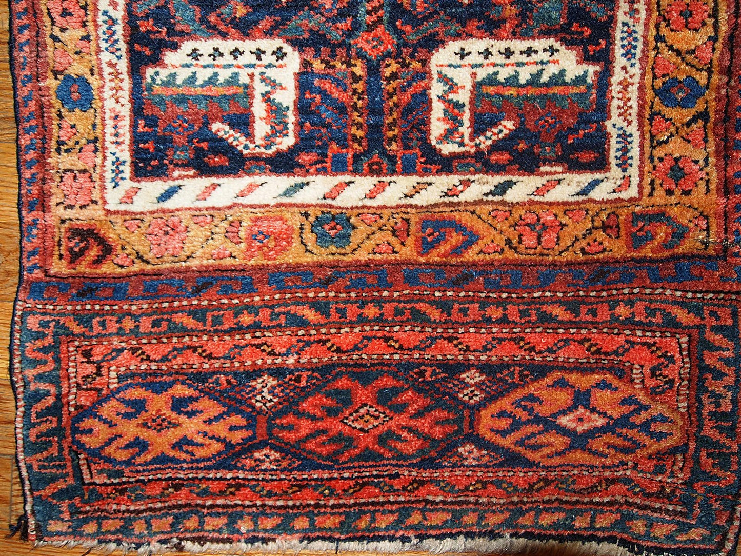 Antique Handmade Kurdish Rug, 1880s