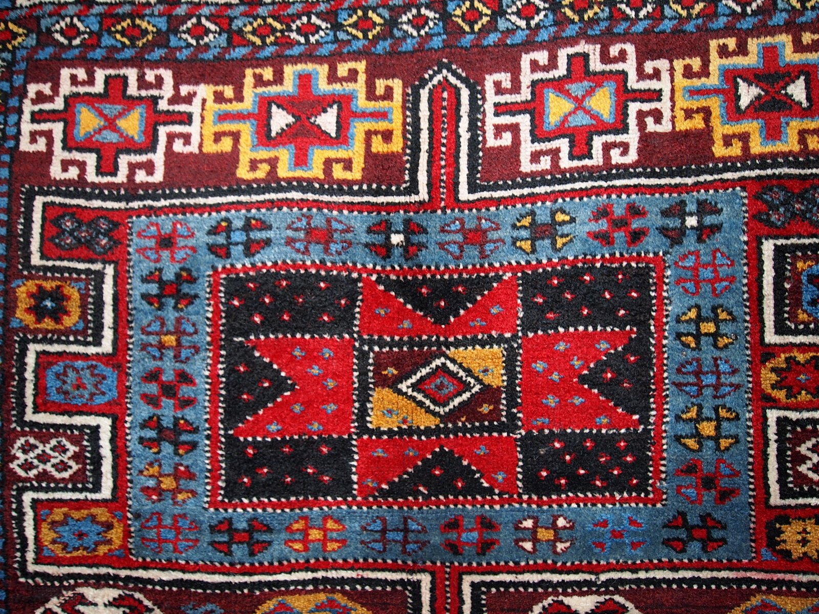 Antique Handmade Kurdish Rug, 1880s