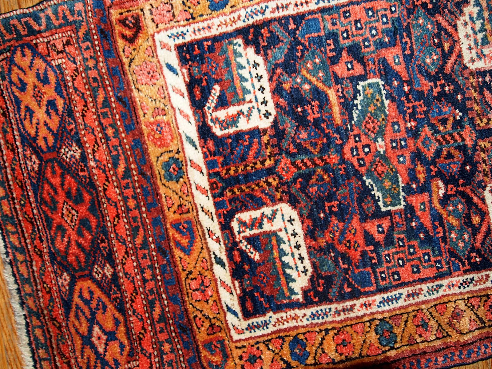 Antique Handmade Kurdish Rug, 1880s