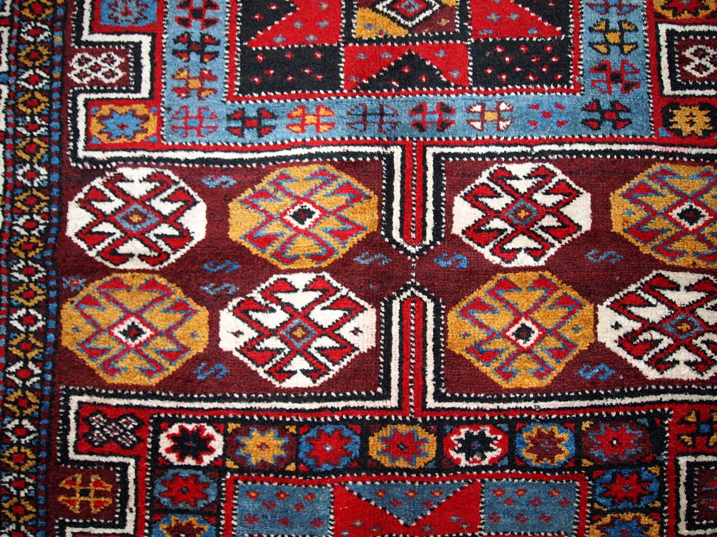 Antique Handmade Kurdish Rug, 1880s