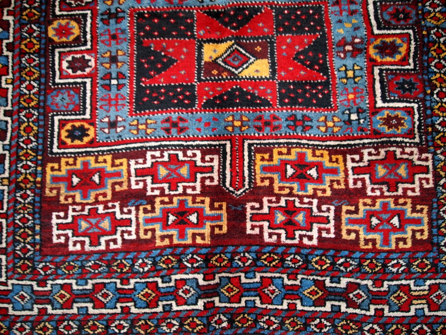 Antique Handmade Kurdish Rug, 1880s