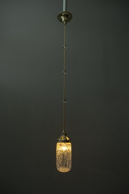 Antique Hanging Lamp with Loetz Blitz Glass Shade by Leopold Bauer, 1905-SPD-699230