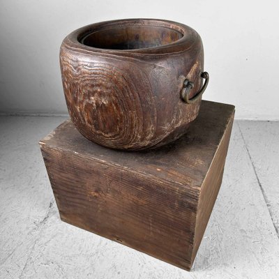 Antique Hibachi with Wooden Box, Japan, 1920s, Set of 2-DWL-1802984