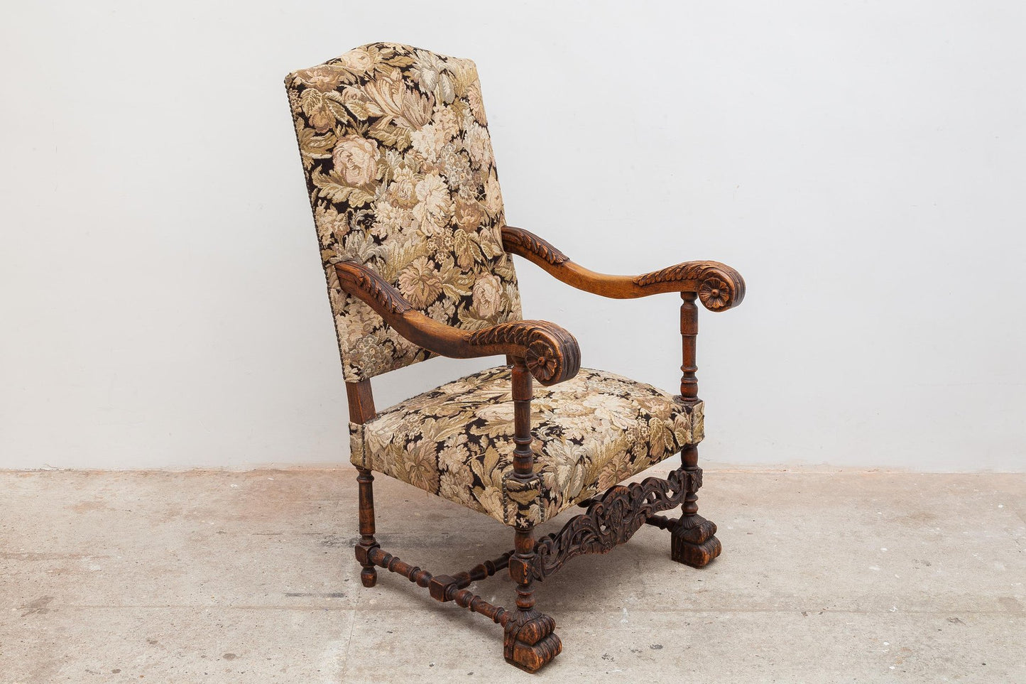 Antique High Back Parlor Chair, France