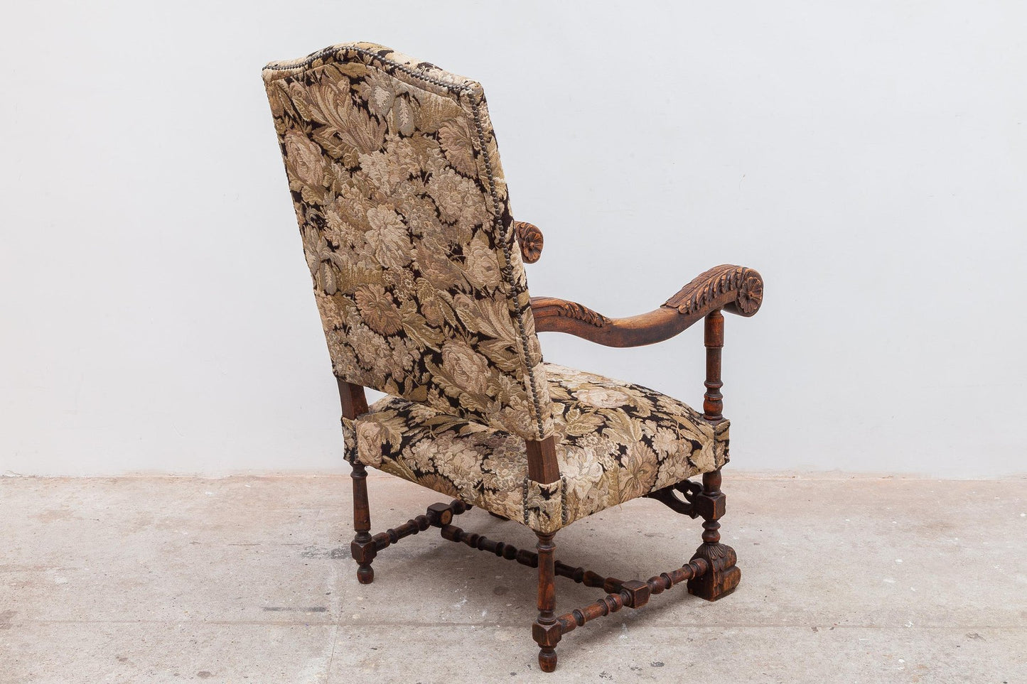 Antique High Back Parlor Chair, France