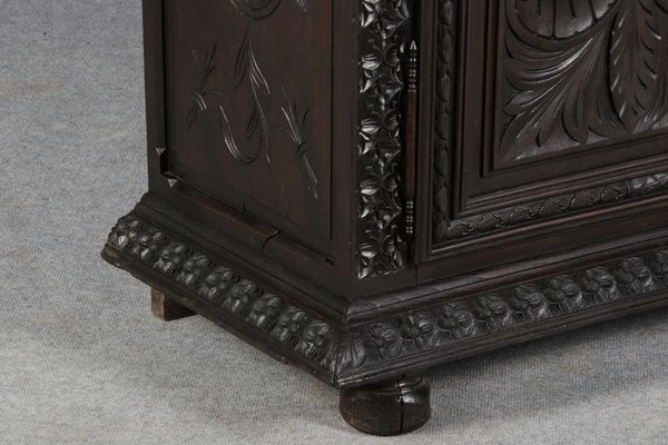 Antique Historicism Buffet Cabinet with Brittany Carving, 19th Century-DXD-1148300