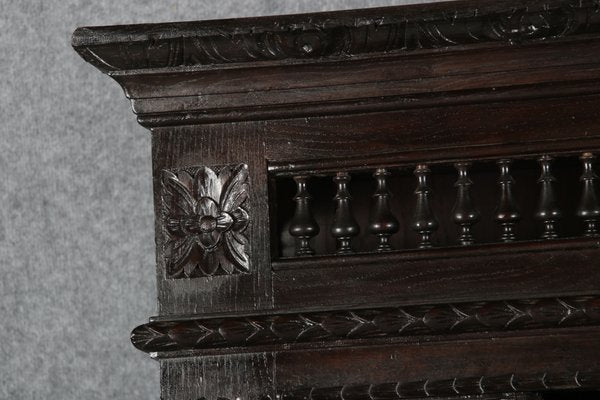 Antique Historicism Buffet Cabinet with Brittany Carving, 19th Century-DXD-1148300