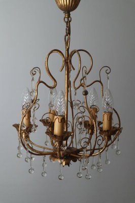 Antique Hollywood Regency Italian Murano Chandelier-ESB-1376489