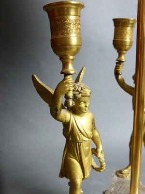 Antique Hot Water Bottle Table Lamp in Gilt Bronze-WSV-786752